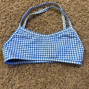 Women’sBlue Gingham Swim Top